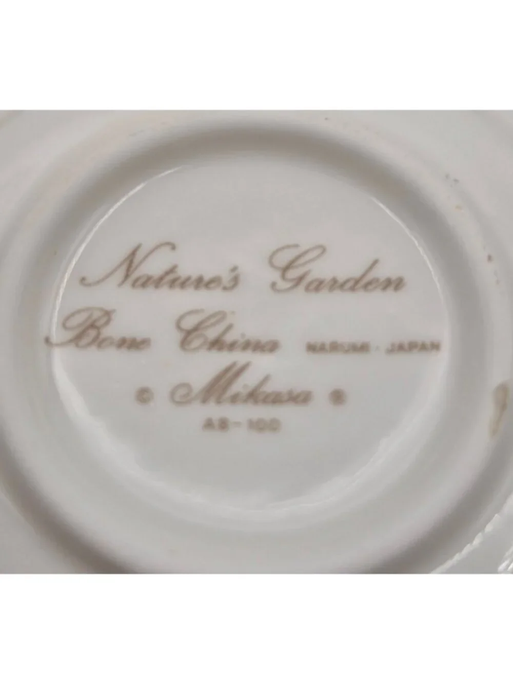 Narumi Mikasa Nature’s Garden Bone China Cups Set of Four Japan Floral VTG